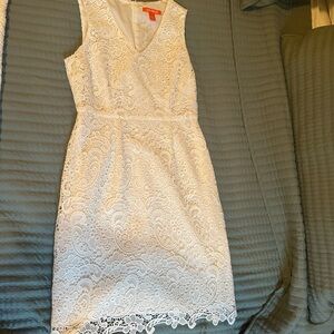 Joe Fresh White Lace Midi Dress